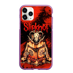 Чехол для iPhone 11 Pro матовый Slipknot  бараний череп