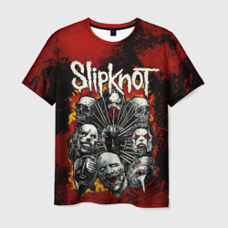 Мужская футболка 3D Slipknot   rock