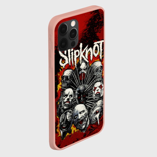 Чехол для iPhone 12 Pro Max с принтом Slipknot rock, вид сбоку #3