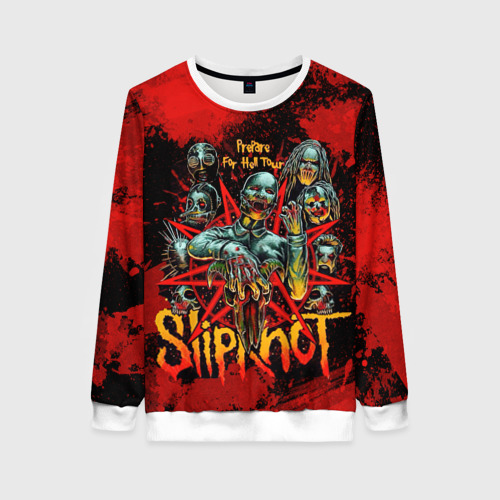 Женский свитшот 3D Slipknot red  satan, цвет 3D печать