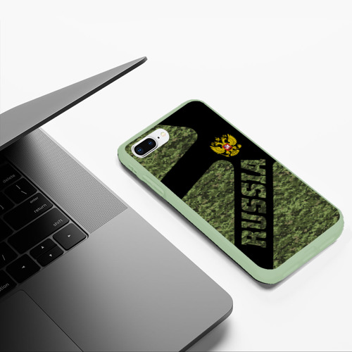 Чехол для iPhone 7Plus/8 Plus матовый с принтом Камуфляж - RUSSIA, фото #5