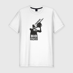 Мужская футболка хлопок Slim Biohazard: Chainsaw