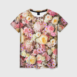 Море из цветов – Женская футболка 3D с принтом купить со скидкой в -23%