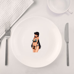 Набор: тарелка + кружка Коми сан в купальнике - фото 2