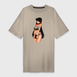 Платье-футболка хлопок Коми сан в купальнике