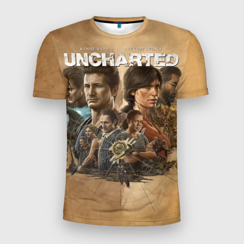 Мужская футболка 3D Slim с принтом Uncharted: Legacy of Thieves Collection, вид спереди #2
