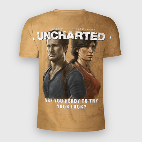 Мужская футболка 3D Slim с принтом Uncharted: Legacy of Thieves Collection, вид сзади #1