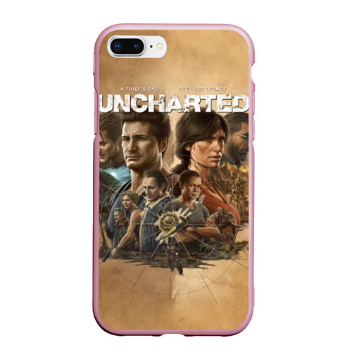 Чехол для iPhone 7Plus/8 Plus матовый Uncharted: Legacy of Thieves Collection, цвет розовый
