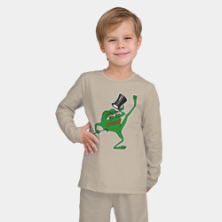 Детская пижама с лонгсливом хлопок Лягушонок Пепе в танце - фото 2