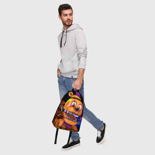 Рюкзак 3D с принтом Золотой Фредди, фото #5