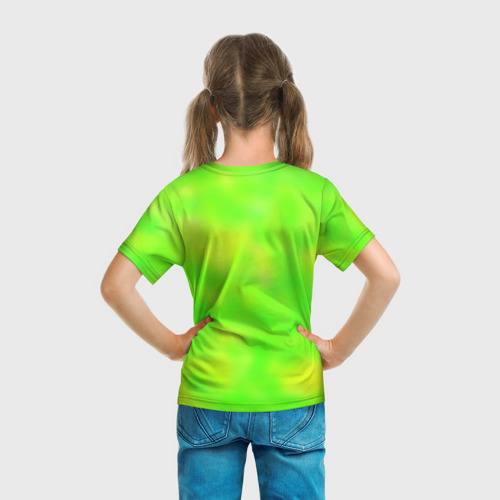 Детская футболка 3D Цвет сочное яблоко, цвет 3D печать - фото 6