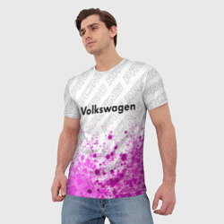 Мужская футболка 3D Volkswagen pro racing: символ сверху - фото 2