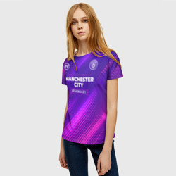 Женская футболка 3D Manchester City legendary sport grunge - фото 2