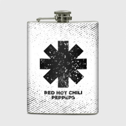 Фляга Red Hot Chili Peppers с потертостями на светлом фоне