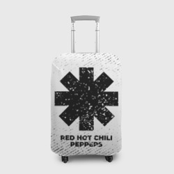 Чехол для чемодана 3D Red Hot Chili Peppers с потертостями на светлом фоне