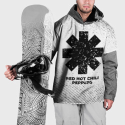 Накидка на куртку 3D Red Hot Chili Peppers с потертостями на светлом фоне