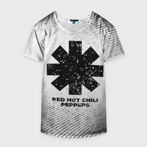 Накидка на куртку 3D Red Hot Chili Peppers с потертостями на светлом фоне, цвет 3D печать - фото 4