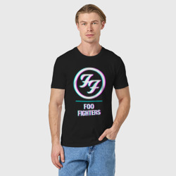 Мужская футболка хлопок Foo Fighters glitch rock - фото 2