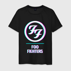 Foo Fighters glitch rock – Мужская футболка хлопок с принтом купить со скидкой в -20%
