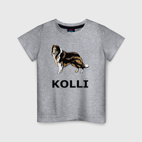 Детская футболка хлопок с принтом Kolli, вид спереди #2