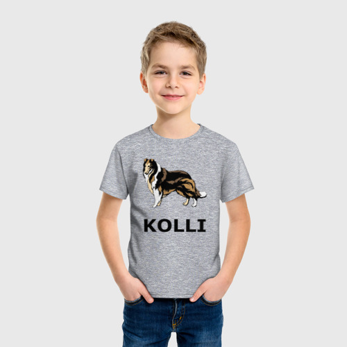 Детская футболка хлопок с принтом Kolli, фото на моделе #1