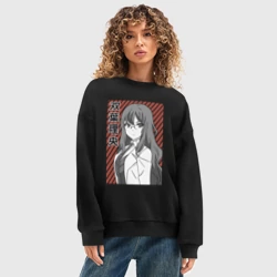 Женский свитшот oversize без начеса хлопок Милая Рио Футаба - фото 2