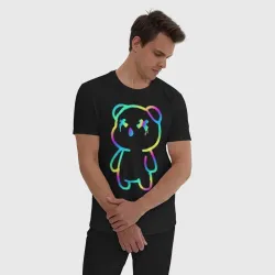 Мужская пижама хлопок Cool neon bear - фото 2