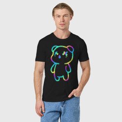 Мужская футболка хлопок Cool neon bear - фото 2