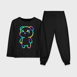 Детская пижама с лонгсливом хлопок Cool neon bear