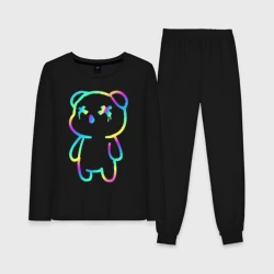 Женская пижама с лонгсливом хлопок Cool neon bear