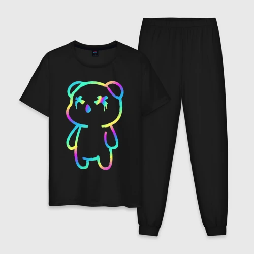 Мужская пижама хлопок Cool neon bear