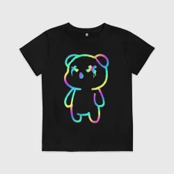 Детская футболка хлопок Cool neon bear