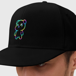 Кепка снепбек с прямым козырьком Cool neon bear