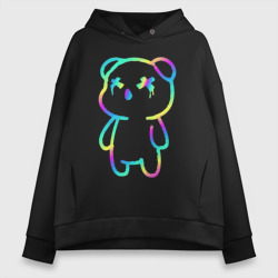 Женское худи Oversize хлопок Cool neon bear