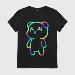 Женская футболка хлопок Cool neon bear