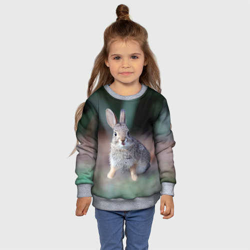 Детский свитшот 3D с принтом Малыш кролик, фото #4
