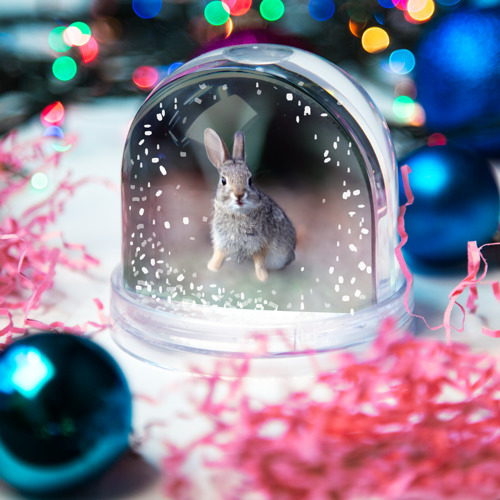 Игрушка Снежный шар Малыш кролик - фото 3
