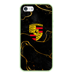 Чехол для iPhone 5/5S матовый Gold Porsche