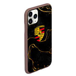 Чехол для iPhone 11 Pro Max матовый Gold Porsche - фото 2