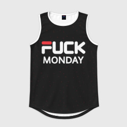 Мужская спортивная майка 3D Fuck monday antibrand