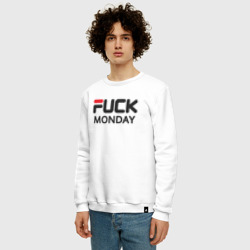 Мужской свитшот хлопок Fuck monday antibrand - фото 2