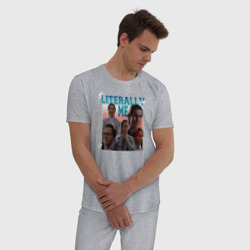 Мужская пижама хлопок Literally Me - American Psycho Christian Bale - фото 2