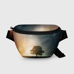 Поясная сумка 3D Раскидистое дерево на фоне звёздного неба