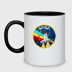 Кружка двухцветная NASA - emblem - USA