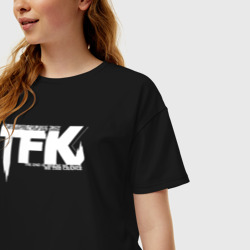 Женская футболка хлопок Oversize Thousand Foot Krutch лого - фото 2