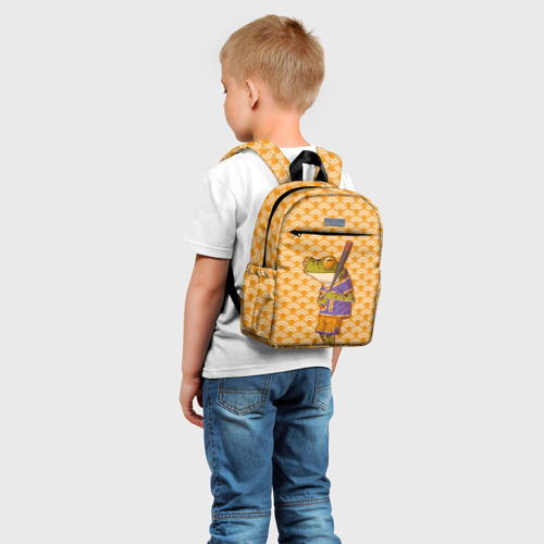 Детский рюкзак 3D Лягушка с битой на спорте - фото 3