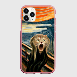 Чехол для iPhone 11 Pro Max матовый Нейросеть - крик кота