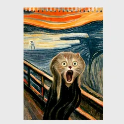 Скетчбук Нейросеть - крик кота