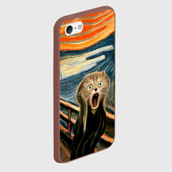 Чехол для iPhone 5/5S матовый Нейросеть - крик кота - фото 2