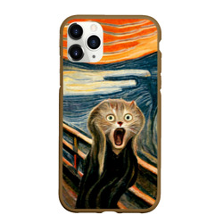 Чехол для iPhone 11 Pro Max матовый Нейросеть - крик кота